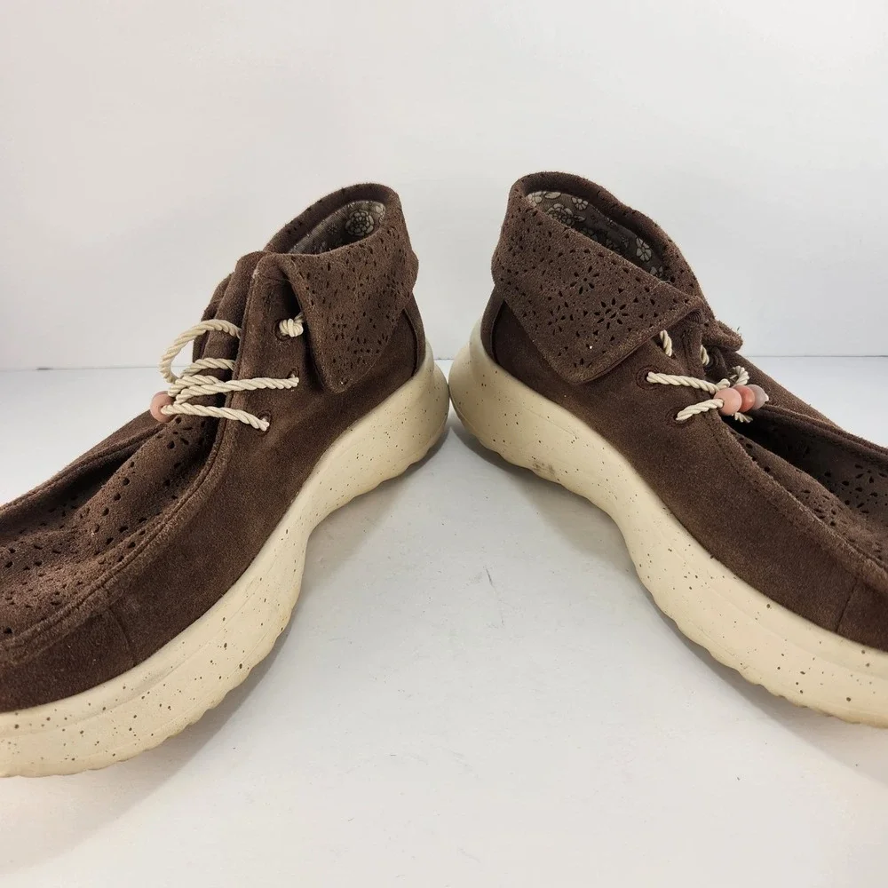 Hey Dude Wendy Peak Fold Cocoa Women's Casual Bootie Size 10